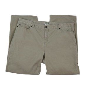 L.L. Bean Women's Tan Favorite Fit Straight Leg Corduroy Pants Size 20W